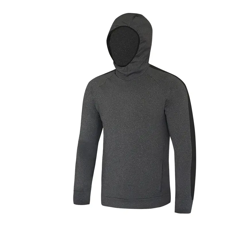 Autumn and winter new thickened jacket fitness leisure hoodie marathon running sports sleeve finger padded sweater - Image 2