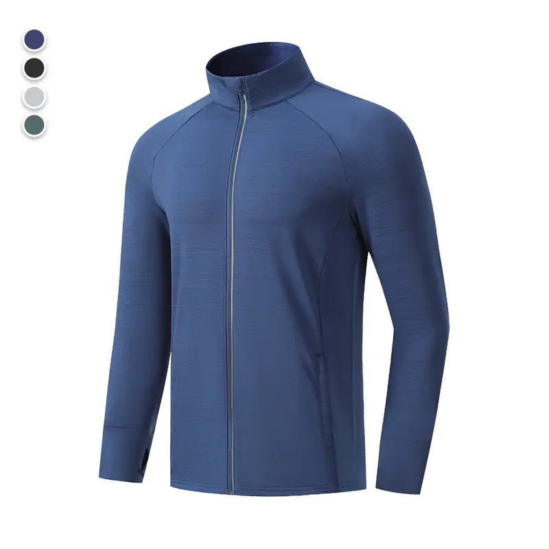 Spring and Autumn Casual Running Sports Quick Dry Jacket Men's Fitness Zipper Shirt Outdoor Training Tops Jacket - Image 5