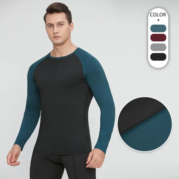 Sports fast drying tight fitness clothing men's long-sleeved outdoor running basketball high elastic training long-sleeved T-shirt