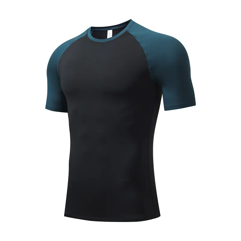 American cross-border fitness tight short-sleeved men's outdoor running basketball high elastic fast-drying training PRO sports tights - Image 5