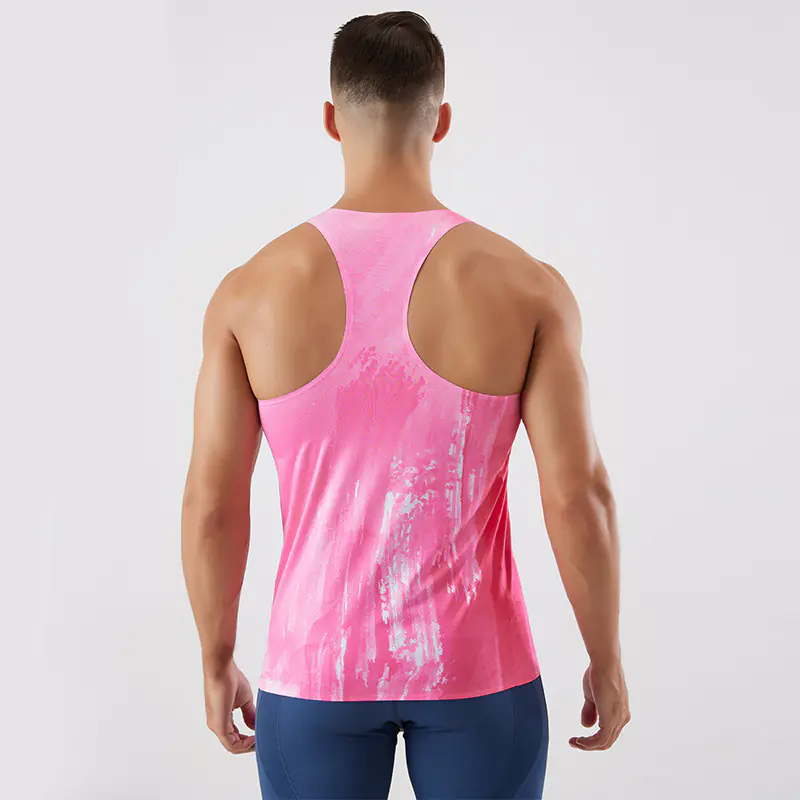 Summer men's outdoor sports quick-drying vest sleeveless waistcoat fitness track and field marathon racing light training clothes - Image 3